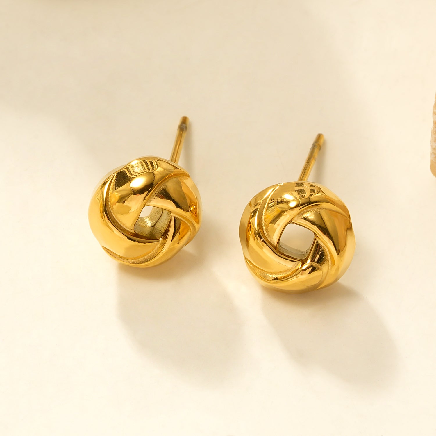 JATANI (Small) Gold: Love Knot Stud Earrings – Timeless Symbol of Eternal Love & Elegant Jewelry Gift