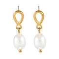 VARKONY Gold: Elegant Small Teardrop Earrings with Lustrous Freshwater Pearls