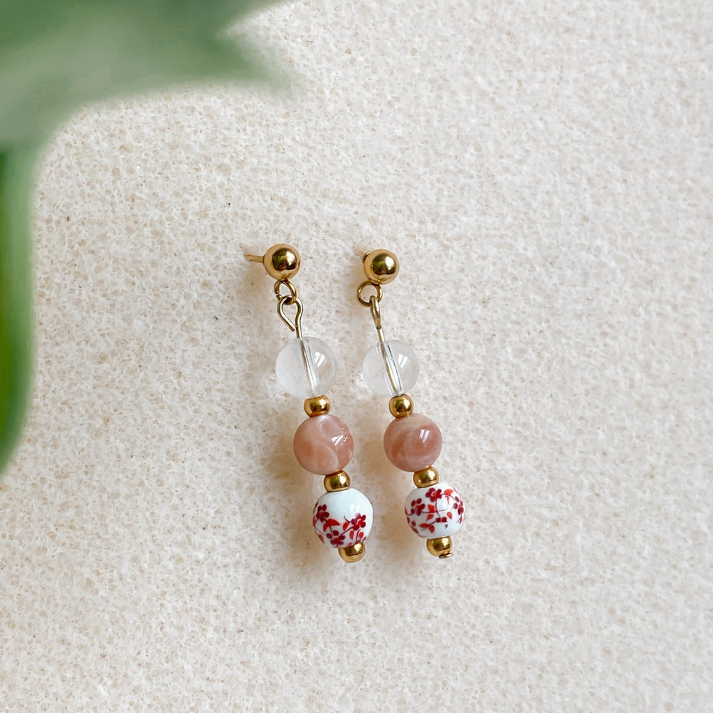 Boucles d’oreilles en pierres naturelles | HANAMI